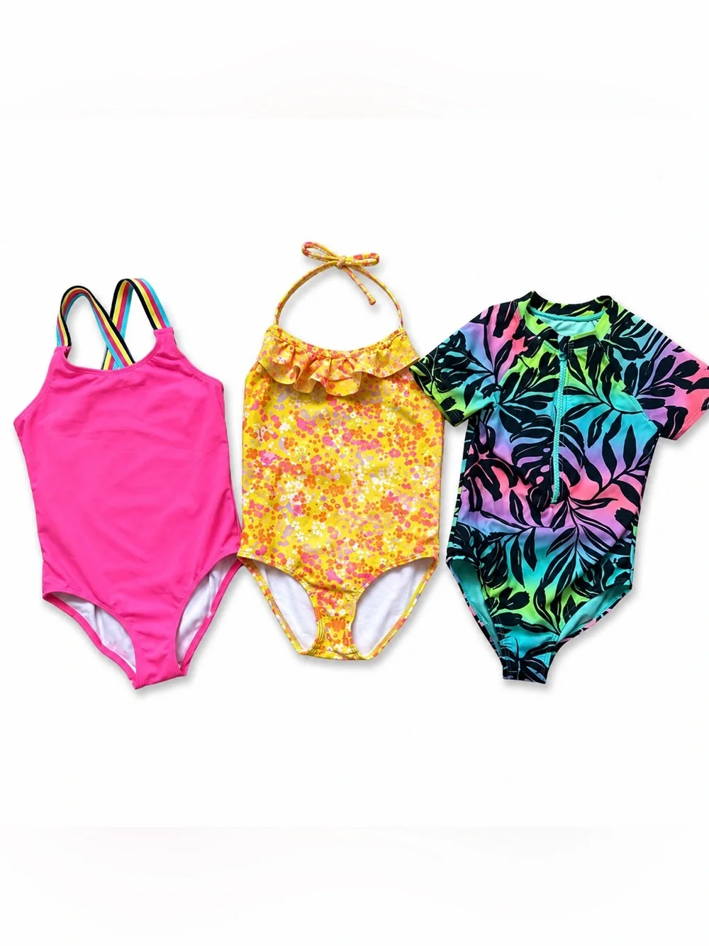 Bundle of 3 one piece swimsuits girls‎ size 6/6x